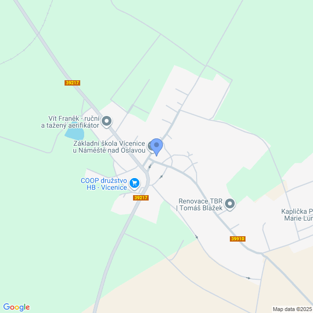Obrázek mapy, kde se nachází škola